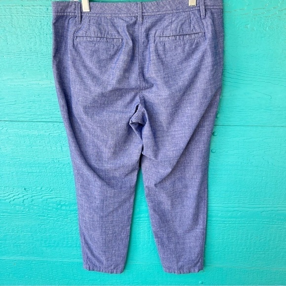 TALBOT’S GIRLFRIEND CHINO CHAMBRAY DENIM CROP PANTS SIZE 12 - Picture 11 of 11
